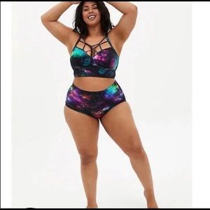 Torrid caged galaxy bikini swimsuit